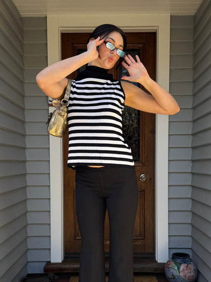 Striped Turtleneck | Size L