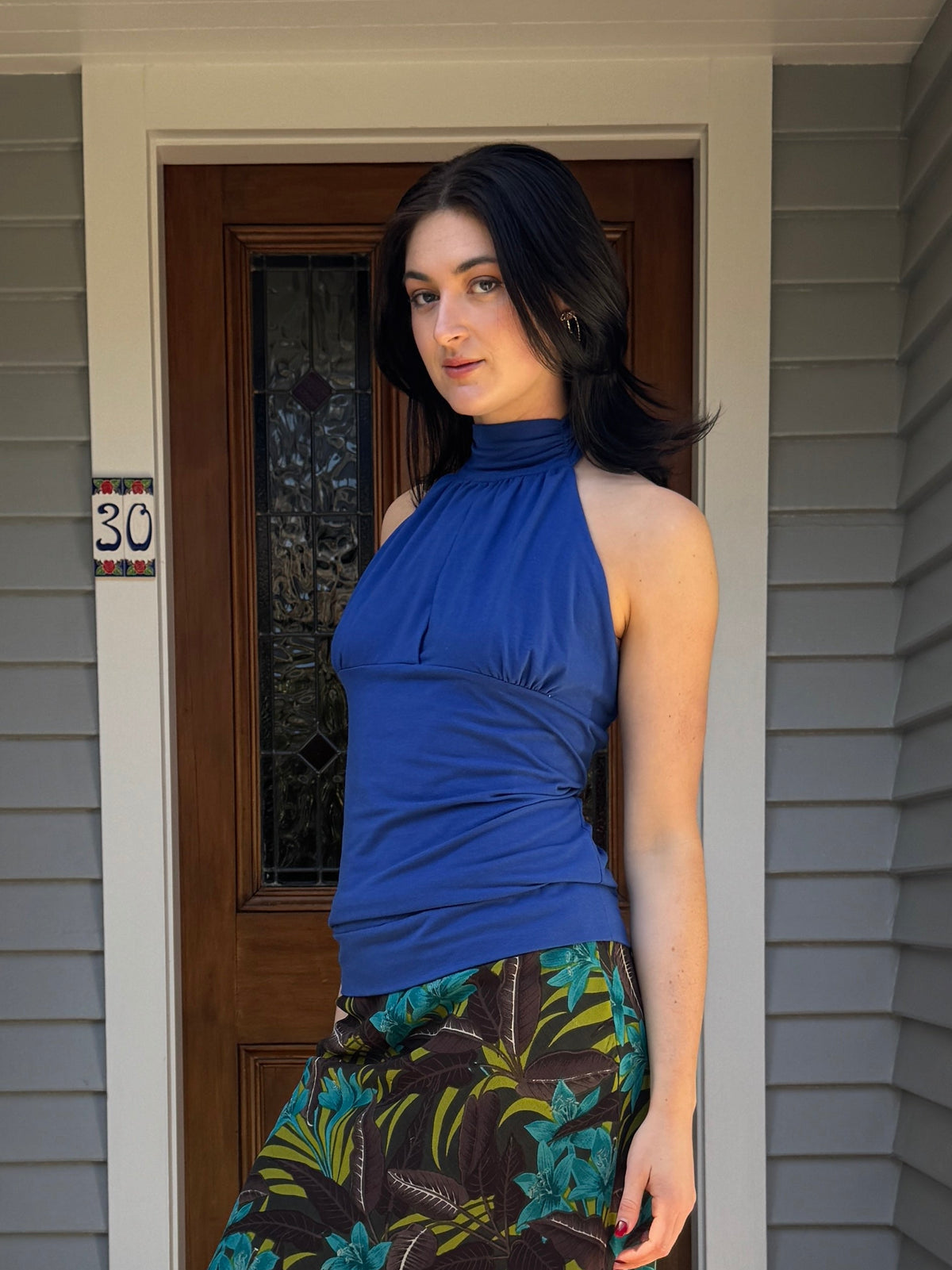Vintage Halter Neck Top | Size L