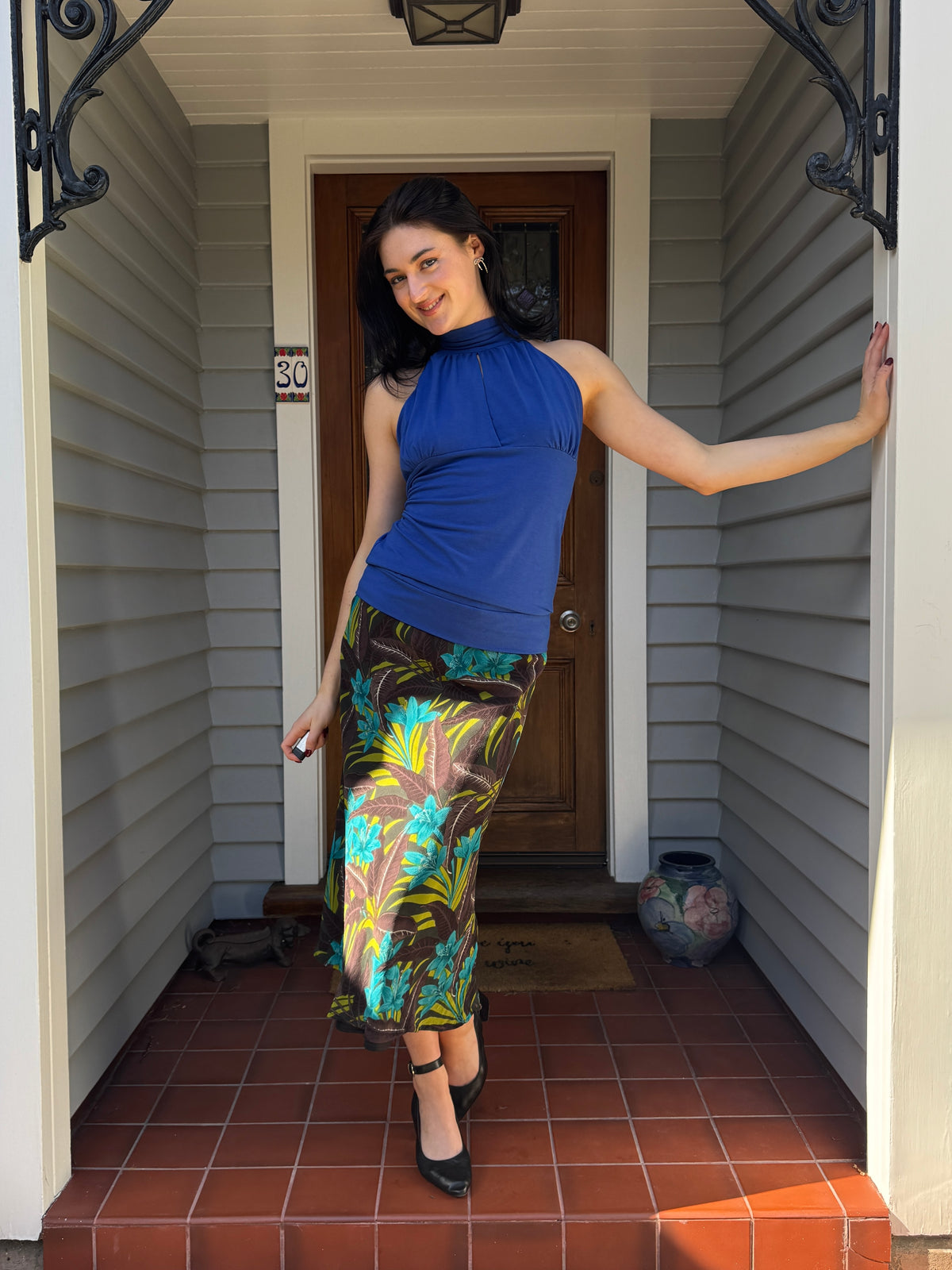 Vintage Halter Neck Top | Size L