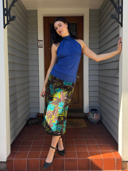 90s Floral Midi Skirt | Size 10