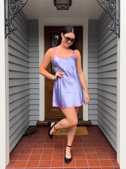 Pink & Purple Polka Dot Slip Dress | Size Small