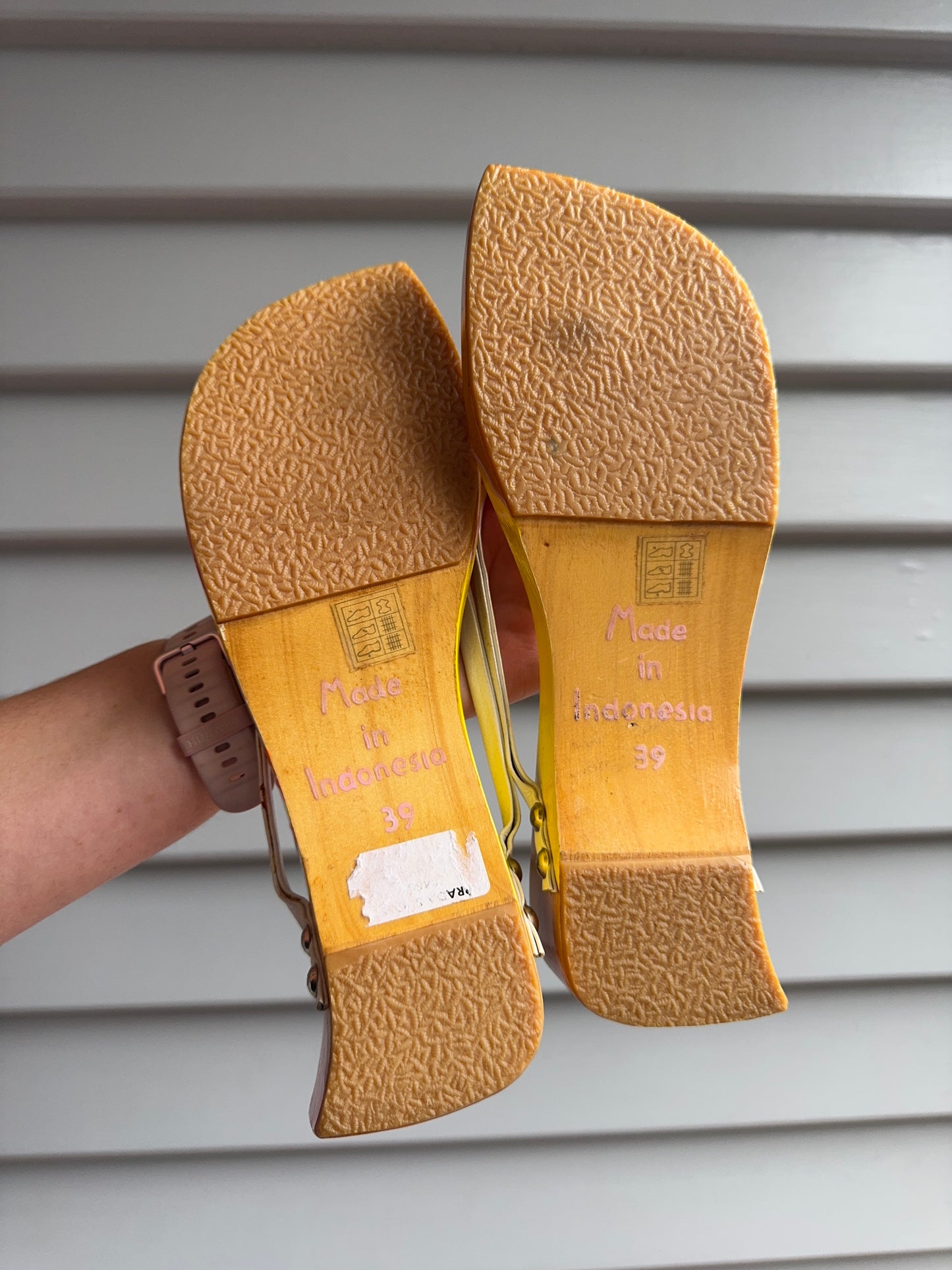 Floral Wooden Sandals | Size 39