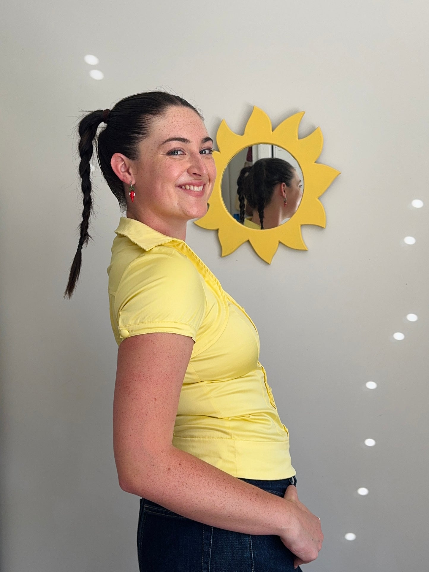 Yellow Vintage Blouse | Size 8-10