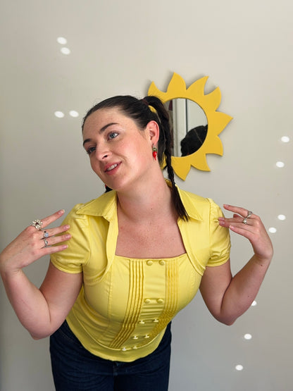 Yellow Vintage Blouse | Size 8-10
