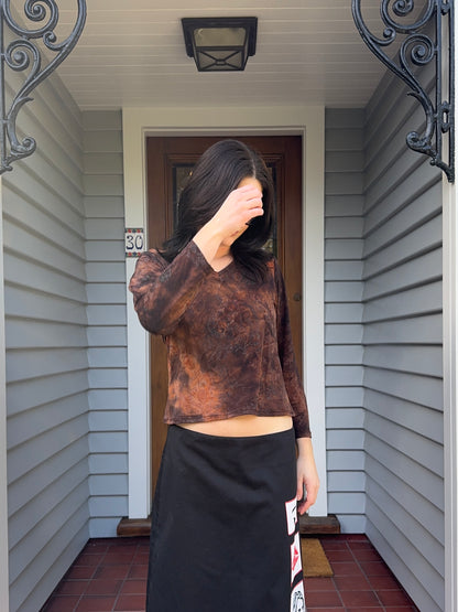 90s Sparkly 3/4 Sleeve Top | Size M