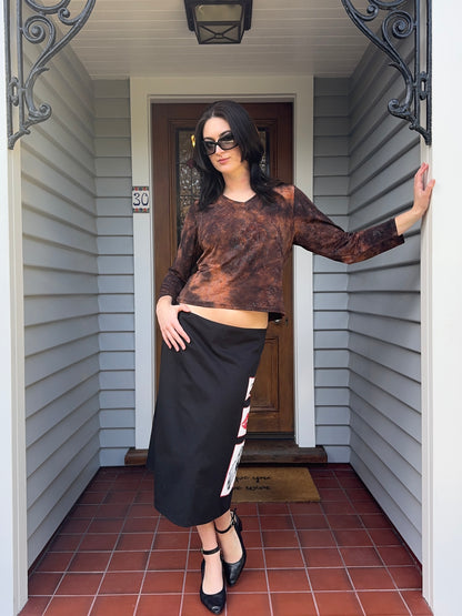 90s Sparkly 3/4 Sleeve Top | Size M