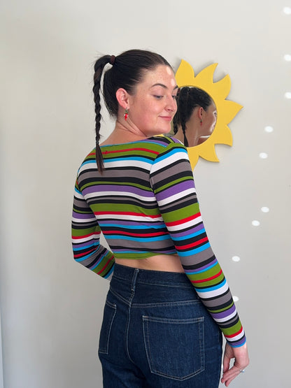 Striped Tie-Up Top | Size 10