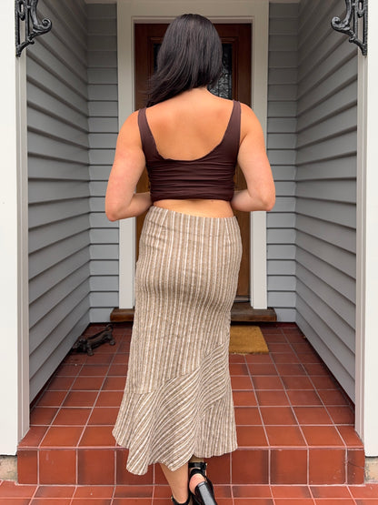 Striped Midi Skirt | Size 12-14