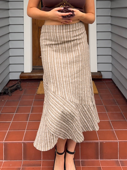 Striped Midi Skirt | Size 12-14