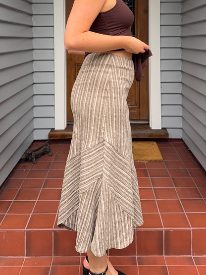 Striped Midi Skirt | Size 12-14