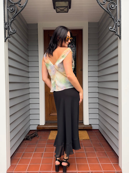 Cowl Neck Rainbow Singlet | Size 16