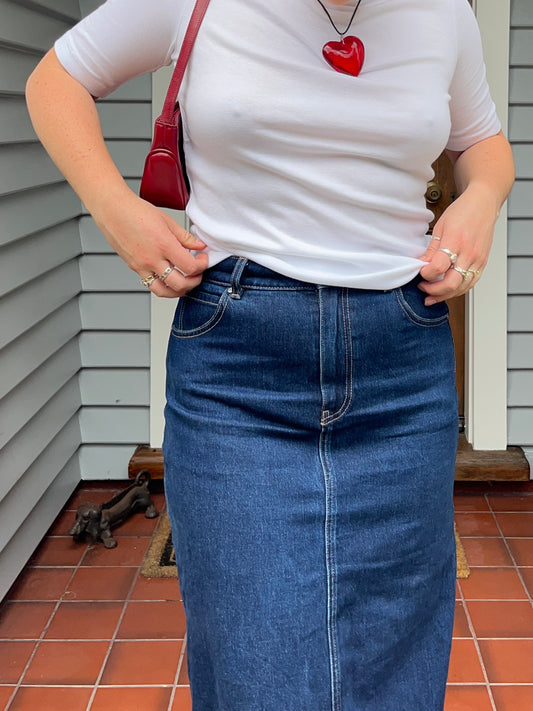 Witchery Denim Maxi Skirt | Size 10