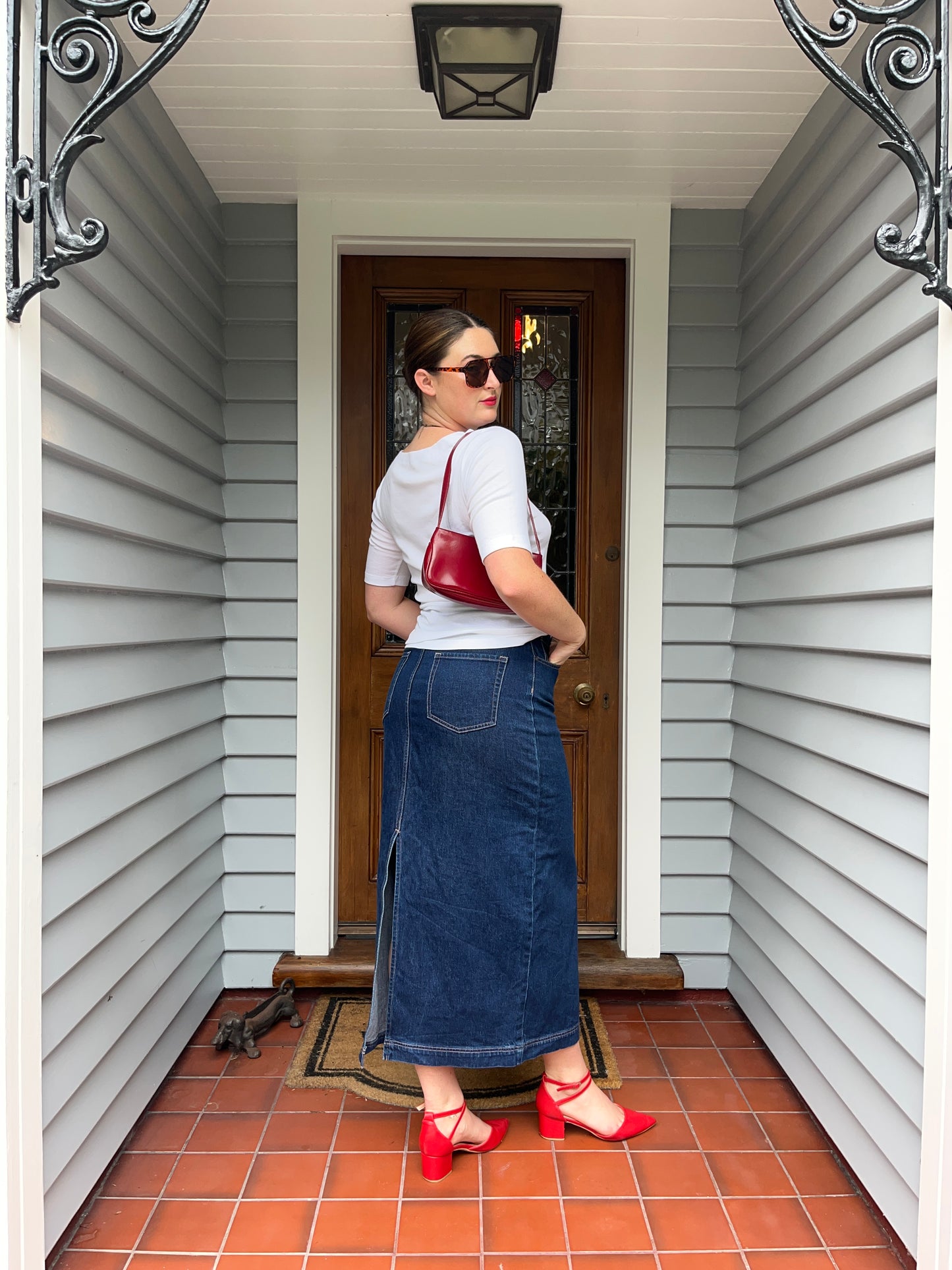 Witchery Denim Maxi Skirt | Size 10