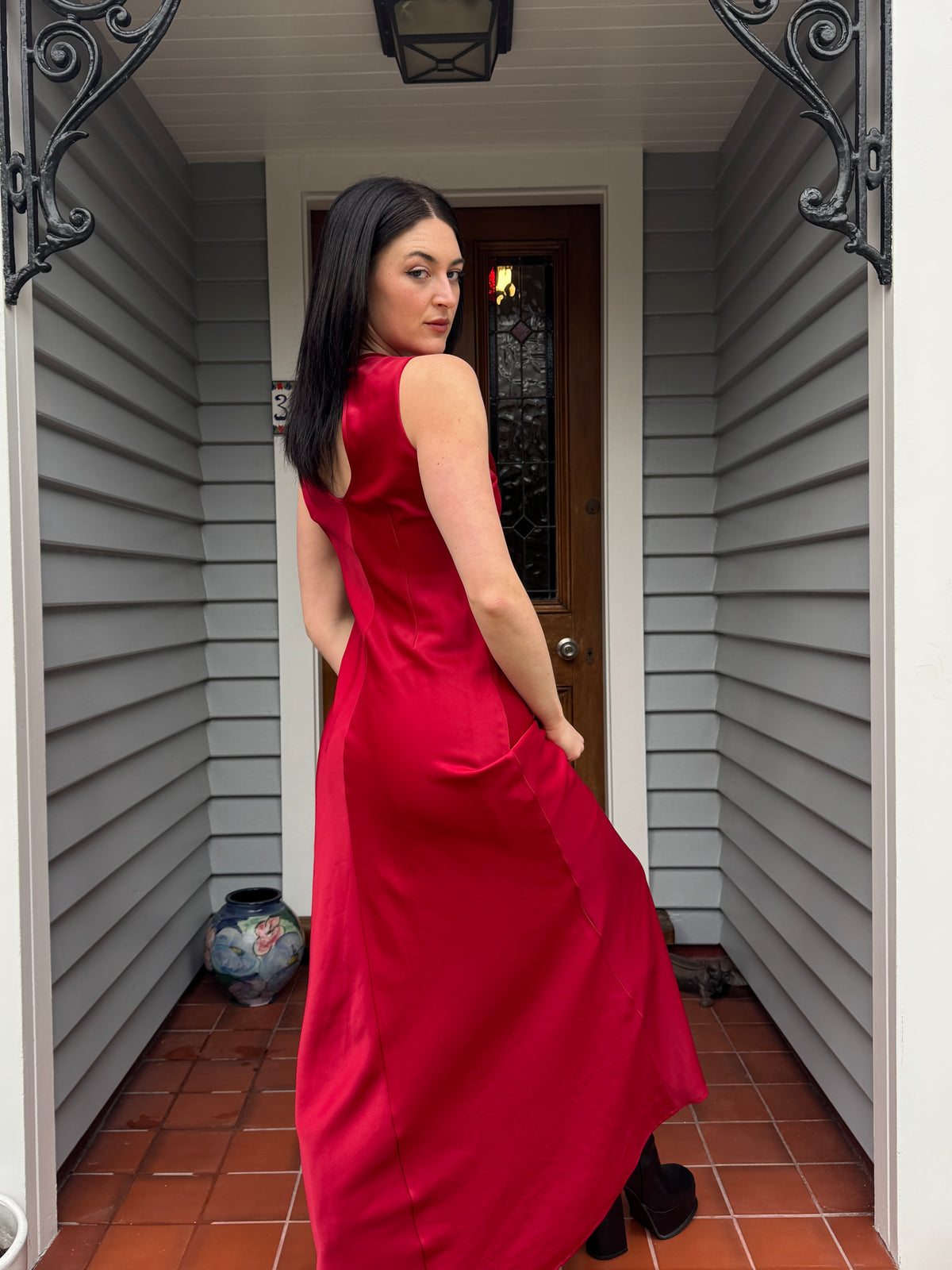 Vintage STAXS Red Gown | Size 10