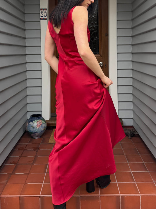 Vintage STAXS Red Gown | Size 10