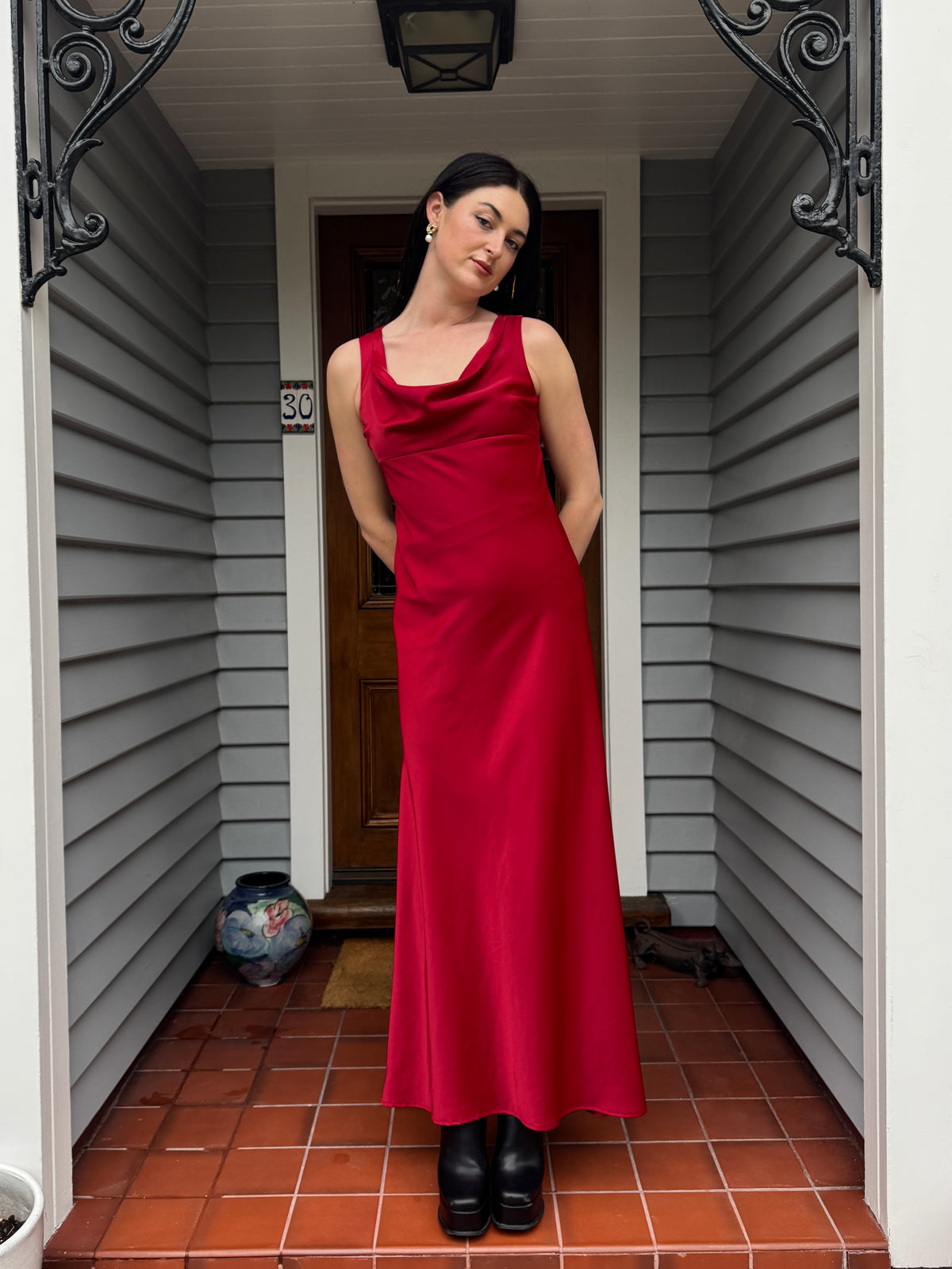 Vintage STAXS Red Gown | Size 10