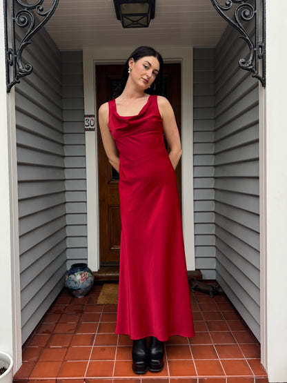 Vintage STAXS Red Gown | Size 10