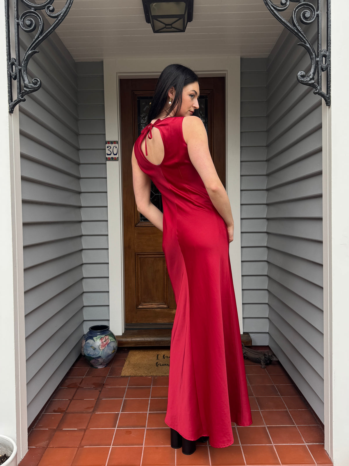 Vintage STAXS Red Gown | Size 10