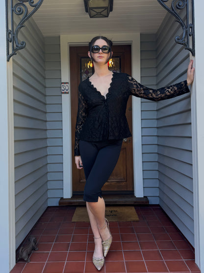 Sheer Lace Blouse | Size L