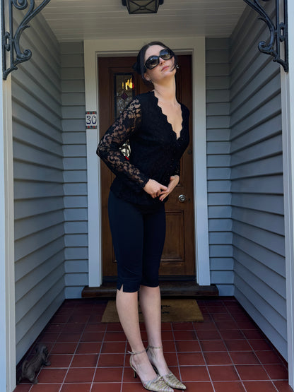 Sheer Lace Blouse | Size L