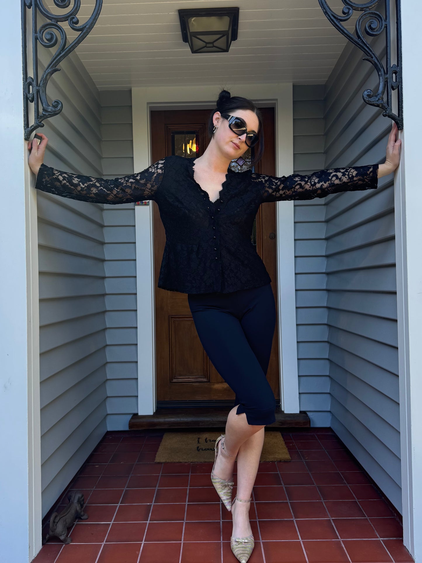 Sheer Lace Blouse | Size L