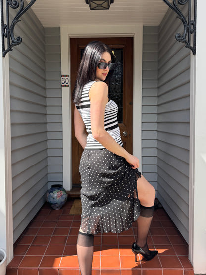 NZ Made Polka Dot Midi Skirt | Size S