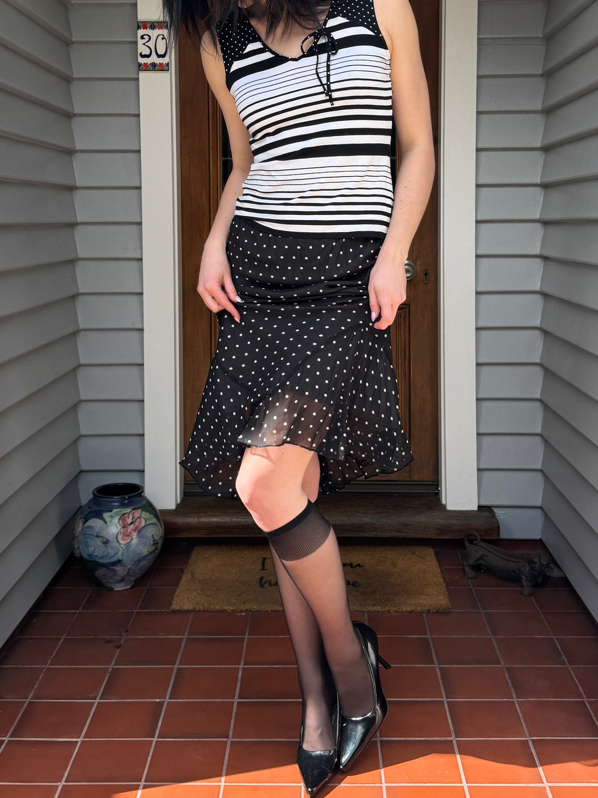 NZ Made Polka Dot Midi Skirt | Size S