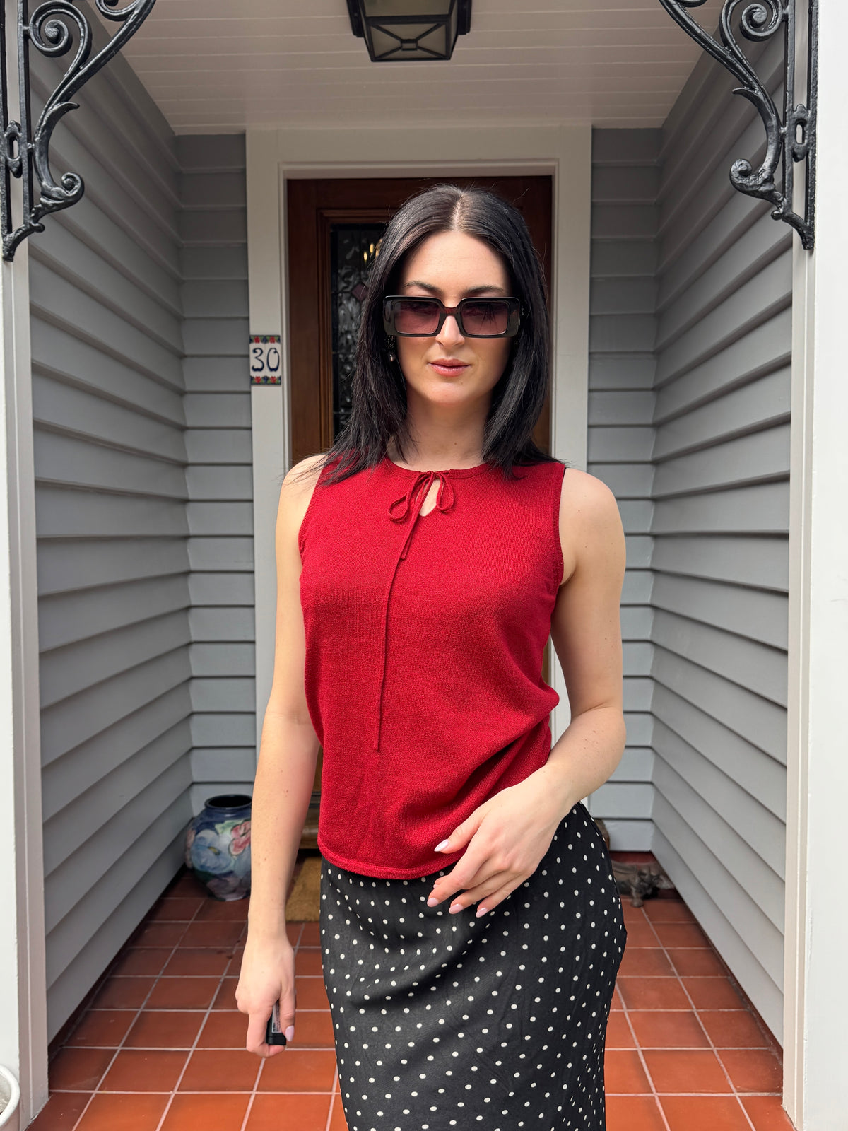 Vintage Red Top | Size S