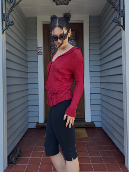Vintage Red Cardigan | Size S