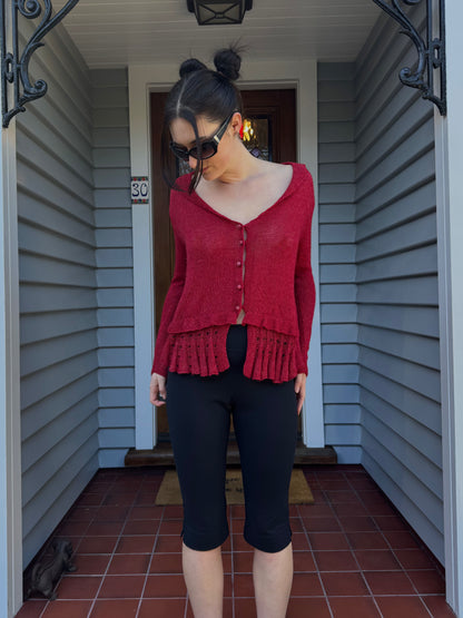 Vintage Red Cardigan | Size S