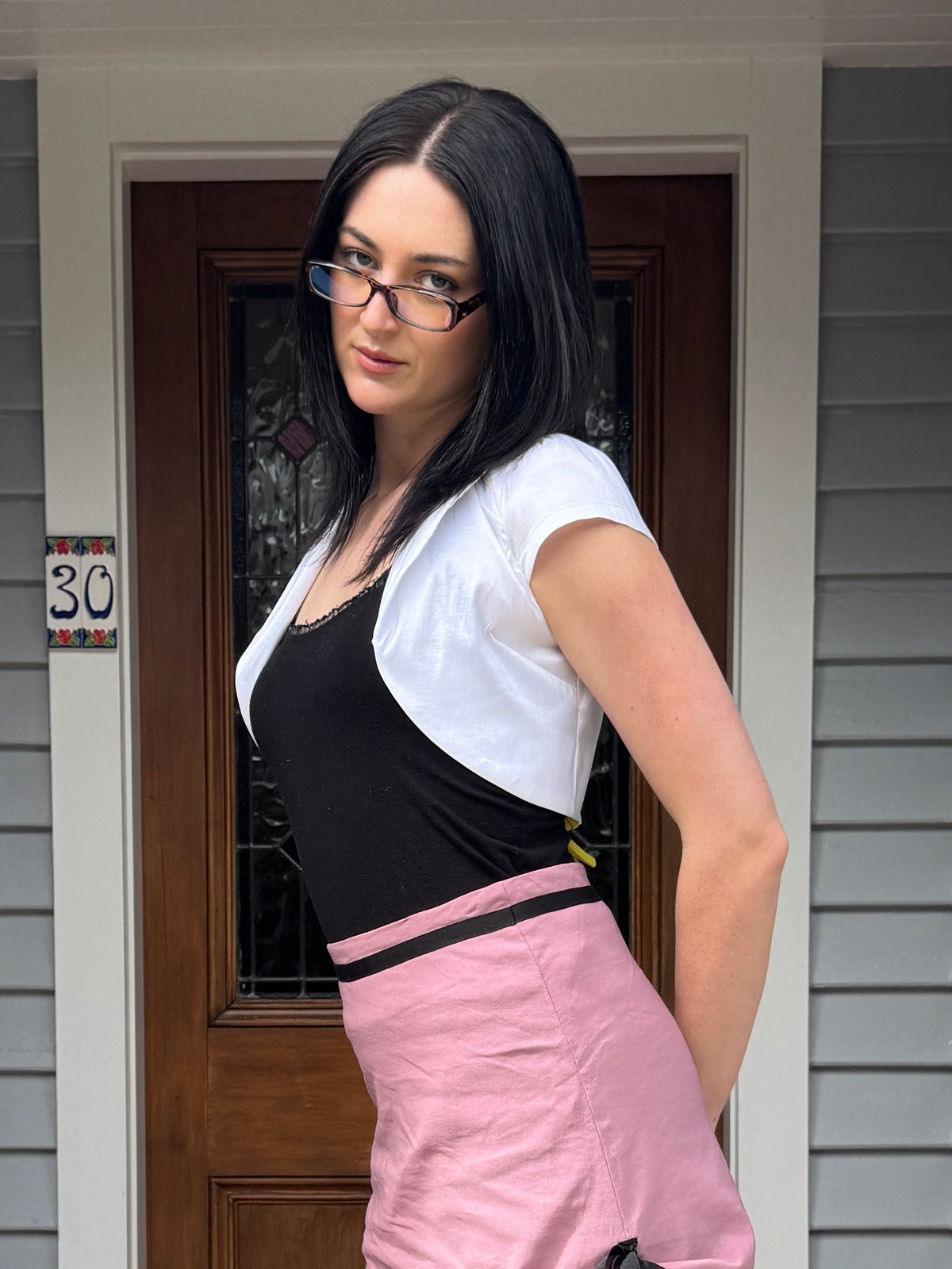 Shiny White Bolero | Size 8