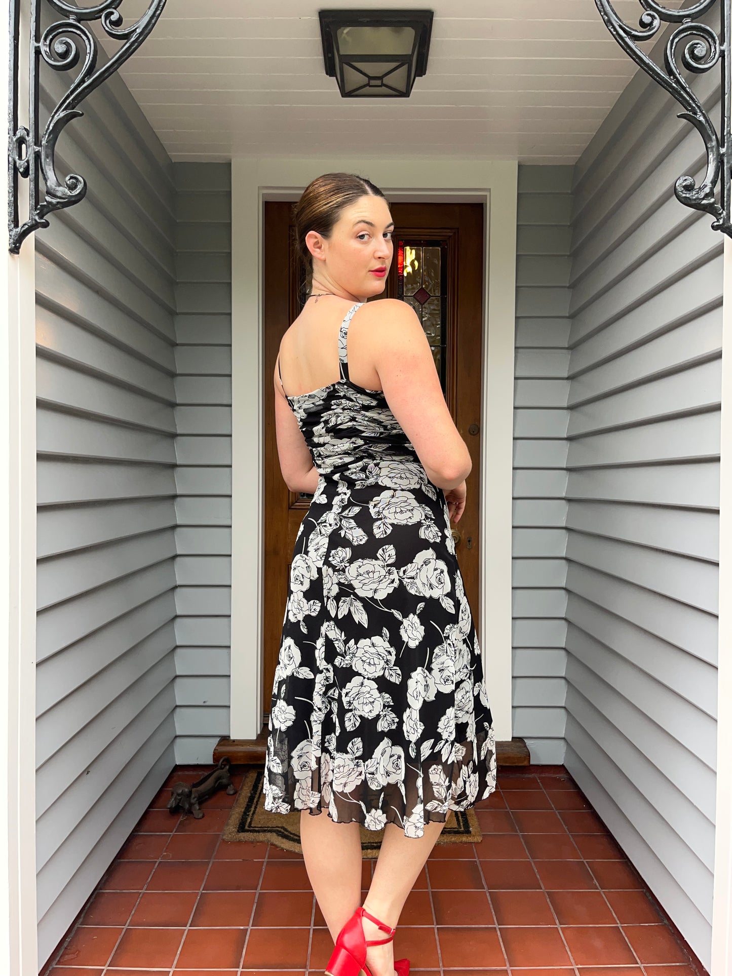 Floral Midi Dress | Size Small