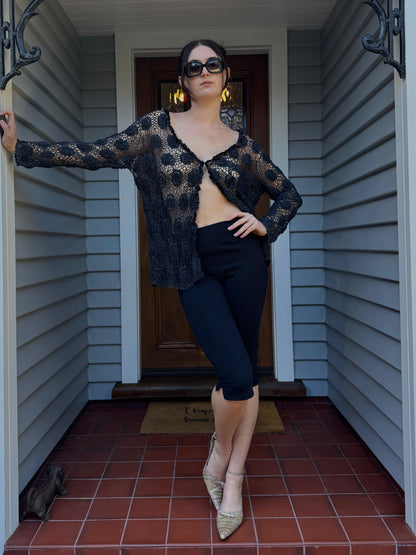 Long Crochet Cardigan | Size XL