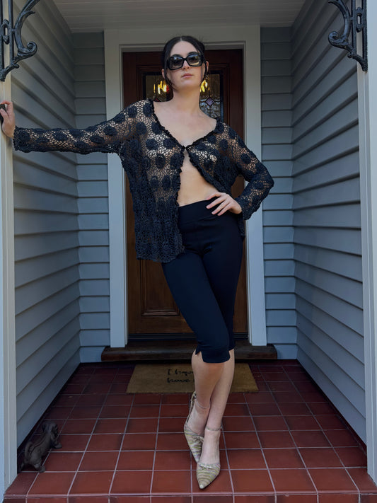 Long Crochet Cardigan | Size XL