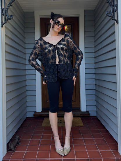Long Crochet Cardigan | Size XL