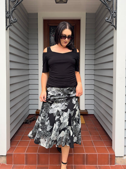 Black Ruched Top | Size 14