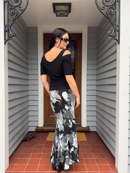 Black Ruched Top | Size 14