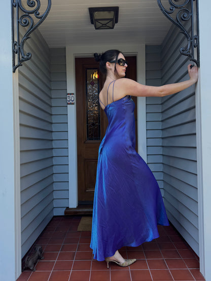Vintage Iridescent Maxi Gown | Size 8