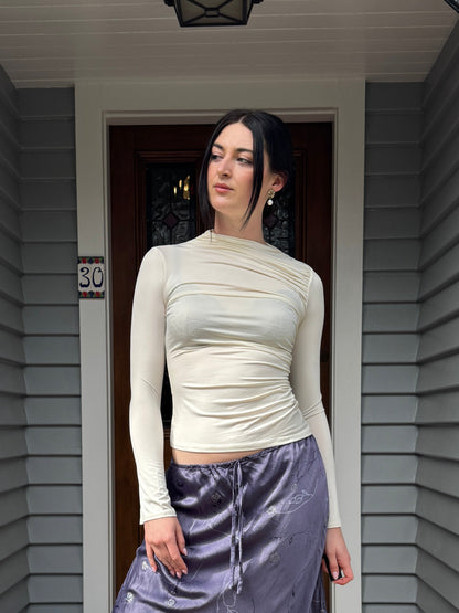 Creme High Neck Longsleeve | Size S