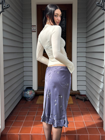 Silky feminine Midi Skirt | Size 12-14