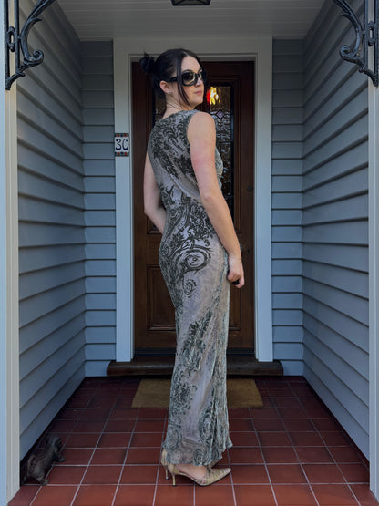 Vintage Velvet Gown | Size 10-12