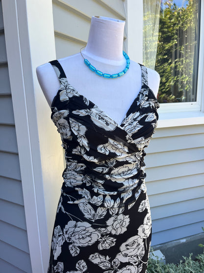 Floral Midi Dress | Size Small