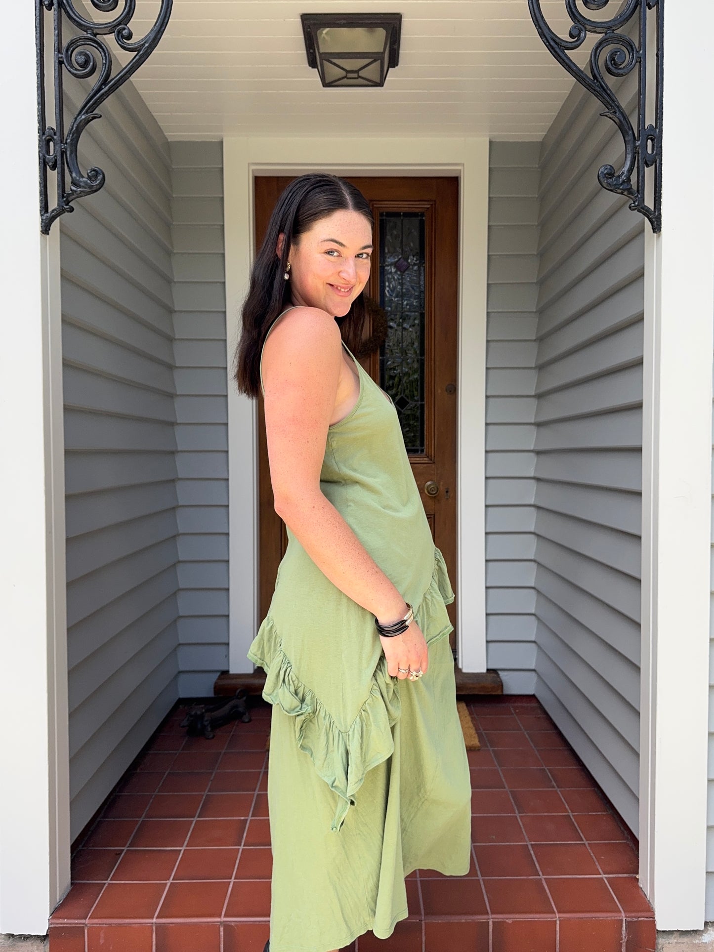 Zara Green Maxi Dress | Size Large