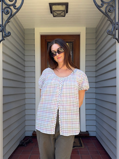 Floaty Checkered Blouse | Size 14-16