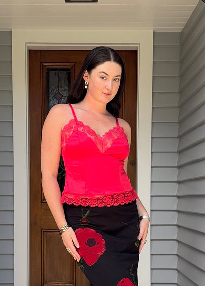 Red Lace Cami | Size 10