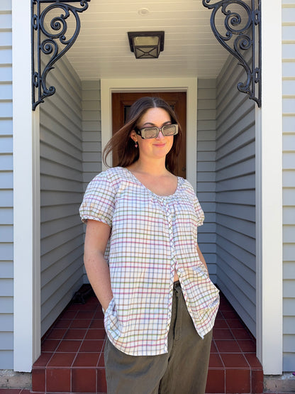 Floaty Checkered Blouse | Size 14-16