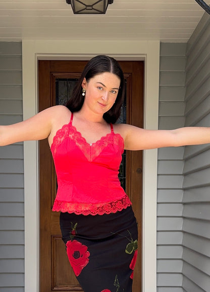 Red Lace Cami | Size 10