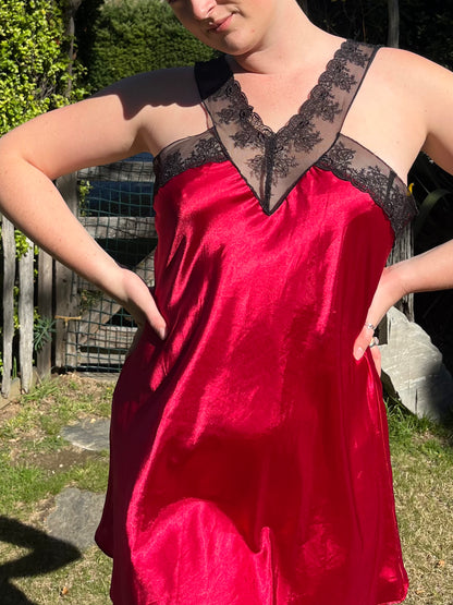 Red Silky Slip
