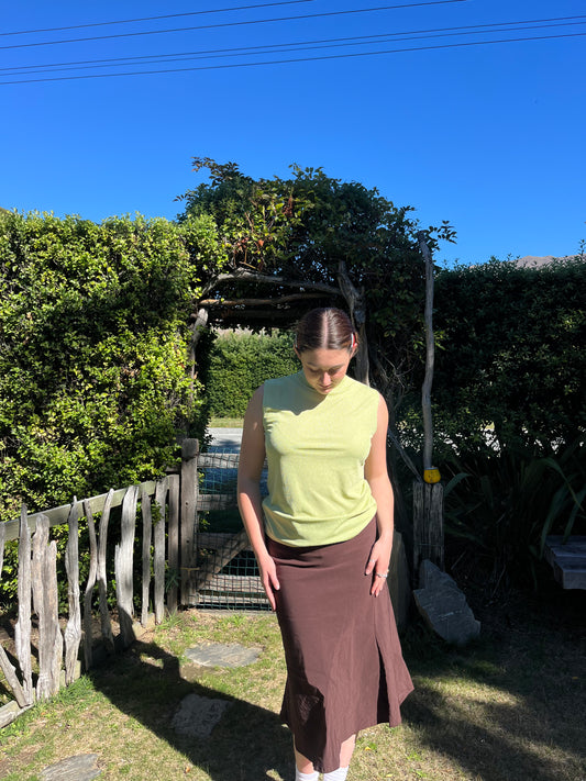Brown Midi Skirt