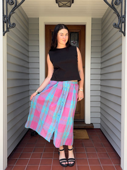 Plaid Checkered Colourful Skirt | Size 16-18